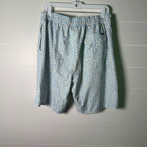 Johnnie O Blue & Yellow Print Swim Shorts Size XL - Picture 3 of 7